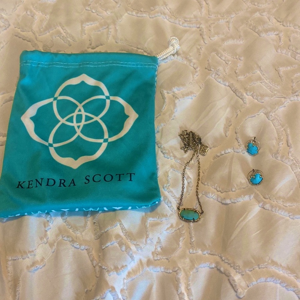 Kendra Scott necklace + earrings